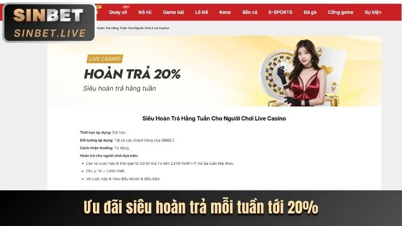 Hoàn trả hàng tuần Twin68
